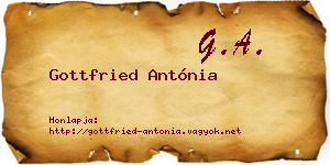 Gottfried Antónia névjegykártya